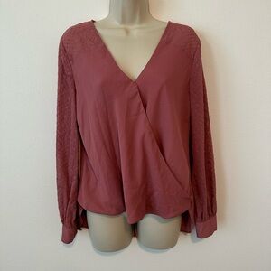 Ever New Women's Wrap Blouse - Dusty Rose